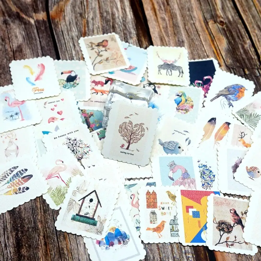 42 шт. милые животные водонепроницаемые наклейки сделай сам дневник декоративные
