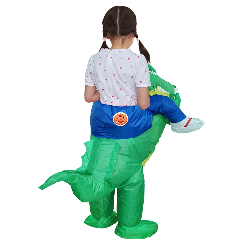 

Adult Kids Halloween Cosplay Costume Crocodile Inflatable Costume Funny Brave Man Ride on Animal Dress Purim Party Props