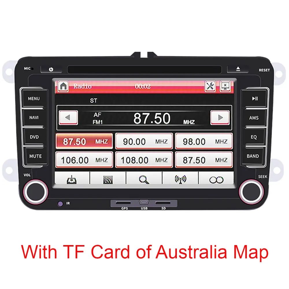 with Australia map " автомобильный DVD Радио мультимедийный плеер авторадио для Volkswagen Polo Golf 5 Passat b6 b5 SEAT leonTiguan Skoda Octavia с камерой - Цвет: with Australia map