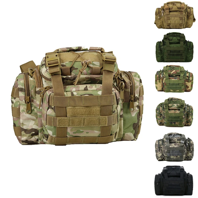 

Men's Travel Bag Multi-pocket Camouflage Zipper One-shoulder Portable Waist Bag Adjustable Travel Bag