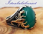 Мужское кольцо в стиле ретро с изображением скорпиона