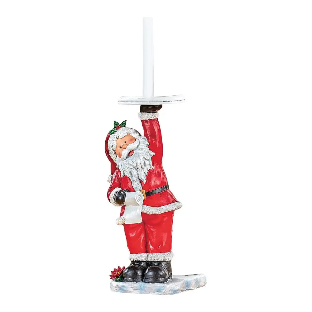 

Resin Santa Claus Paper Towel Holder Santa Claus Toilet Paper Holder Christmas Toilet Paper Holder Desktop Decor Ornaments Fo