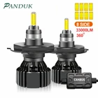 PANDUK 360 H4 H11 светодиодный 33000LM 110W Canbus 9012 HIR2 H7 H1 H3 H8 D1S D2S HB3 9005 HB4 9006 светодиодный фар автомобиля 6000 К противотуманная фара 12V