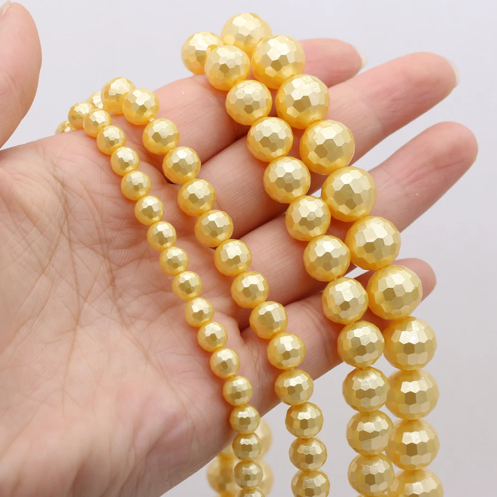 

Hot Sale Natural Shell Bead Yellow Section Beads Charms For Jewelry Making DIY Necklace Bracelet Earrings Ring Accessory