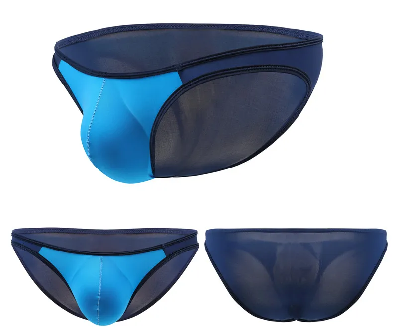 8PCS Men's Briefs U Convex Thin Ice Silk Low Waist  Sexy Bikini Underpants Shorts Underwear Men Sexy Underwear  Hot Sale Pantie