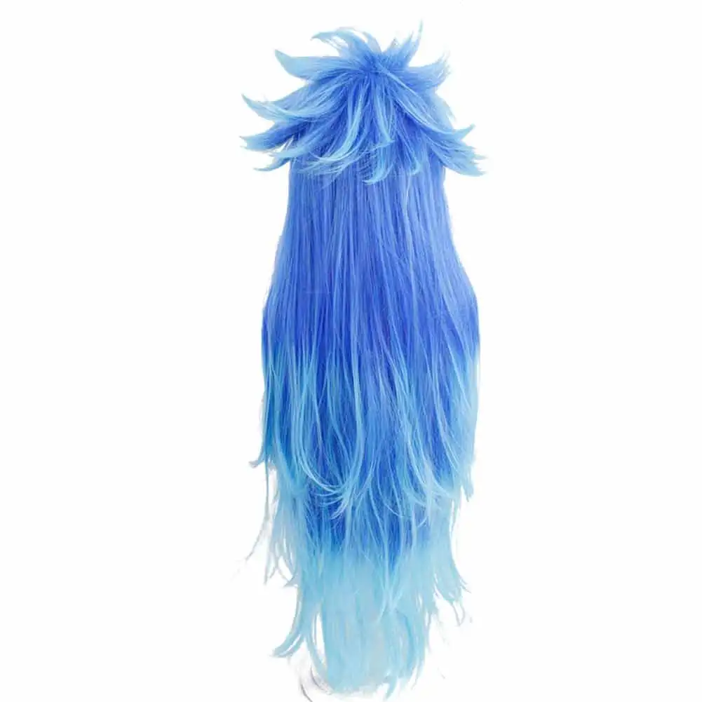

Fast Shipping 120cm Twisted Wonderland Idia Shroud Cosplay Costume Wig Long Blue Gradient Curly Hair Halloween wig human hair
