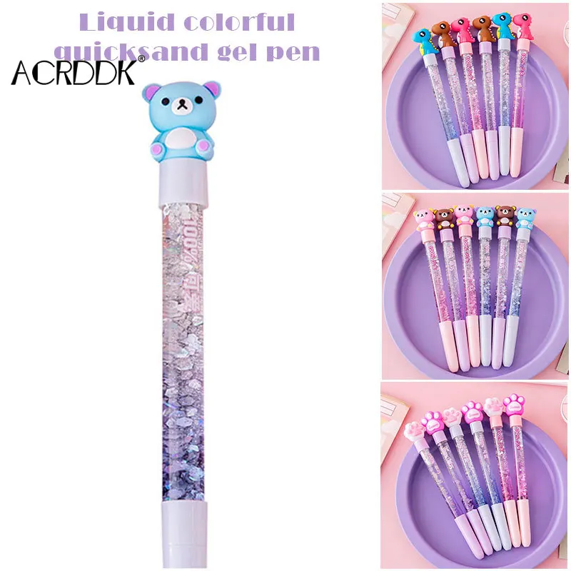 

0.5mm Quicksand Pen Cute Cartoon Animal Shape Suitable For Student Gift Stationery Writing Supplies for Office School FL