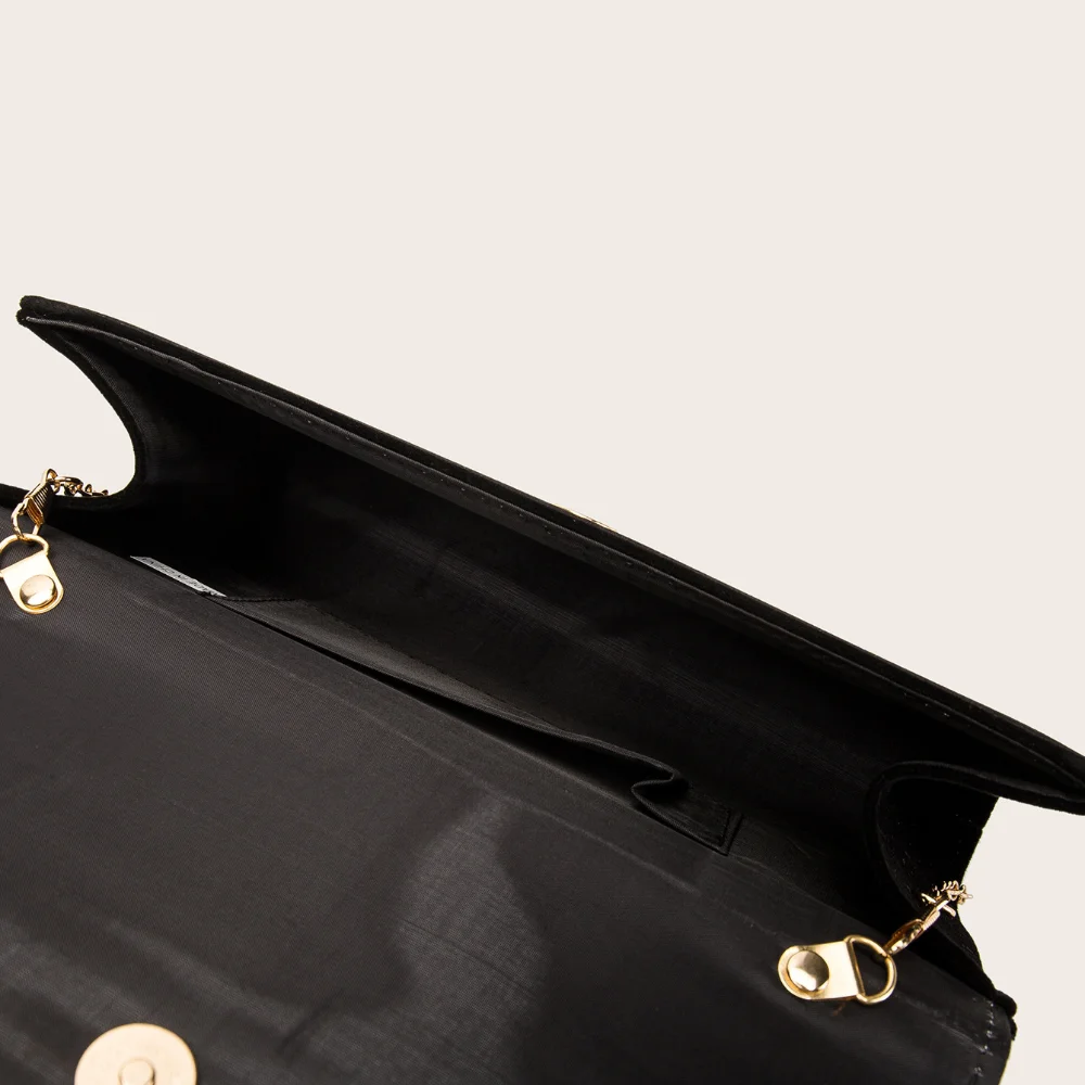 

Velvet Clutch Metal Edged Envelope Women's Wallet Women's Wallet Wedding Dress Matching Bag Women's Messenger Bag Shoulder Bag