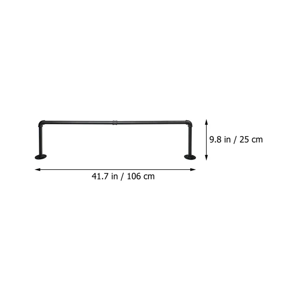 

1PC Metal Industrial Style Clothes Rack Wall-mounted Water Pipe Clothing Hanger