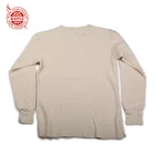 В наличии, вафельная трикотажная футболка без рисунка, тяжелая Мужская футболка с длинным рукавом, приталенный силуэт