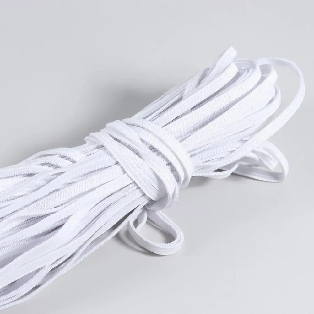 Шнуры эластичные плоские 3-12 мм 5/10 ярдов/партия | Украшения и аксессуары