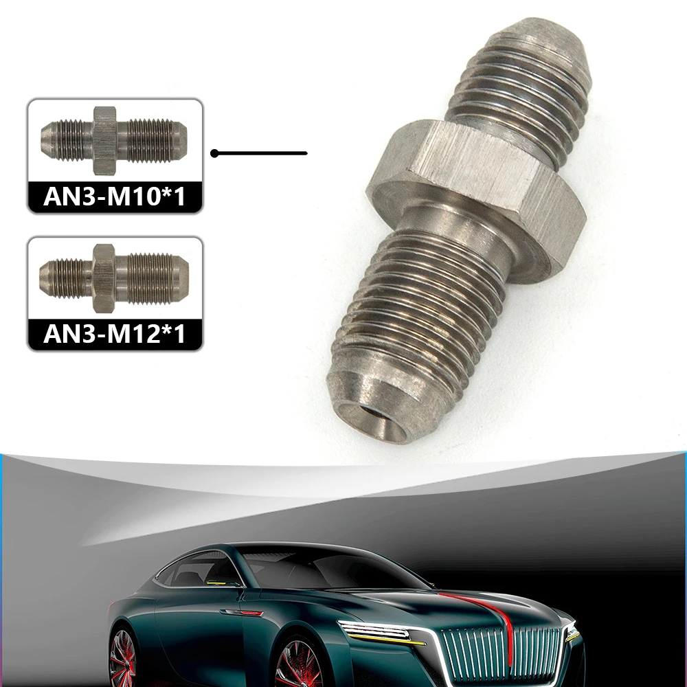 

2022 Stainless Steel M10*1 / M12*1 Metric 10mm to AN3 Brake Hose Clutch Line Oil Hose End Adapter Fitting
