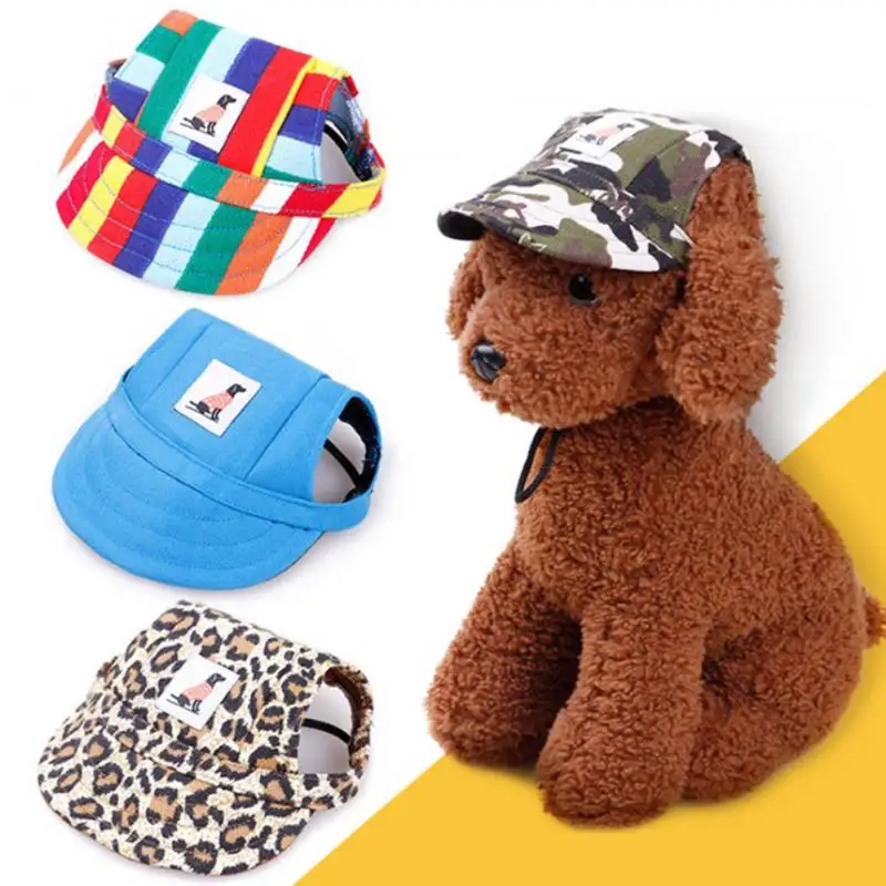 Pet Dog Cap Tailup Summer Cloth Mesh Breathable Sun Hat Canvas For Small Products Baseball Sports | Дом и сад