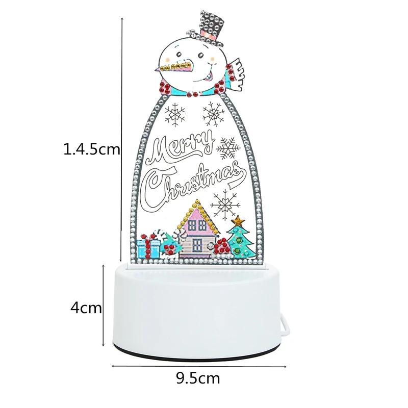 DIY алмазная живопись светильник Ник Санта-Клаус вышивка мозаика милая настольная