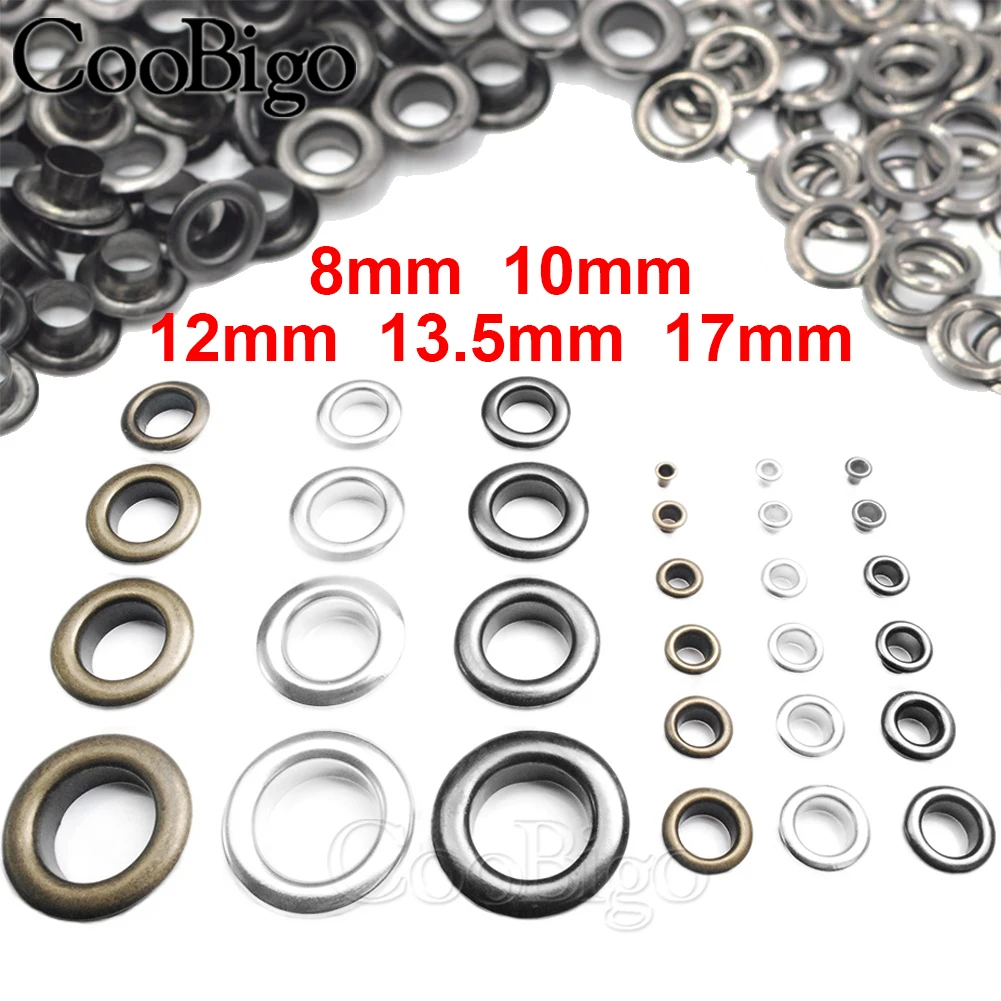 100 комплектов металлических люверсов с втулкой для обуви ремня одежды кожи