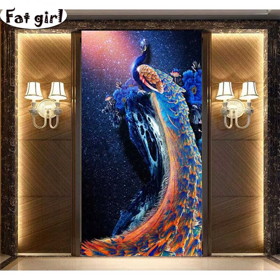 

5D diy square Diamond Painting peafowl Embroidery Full Round Diamond Cross stitch Rhinestones Mosaic Abstract art Decoration