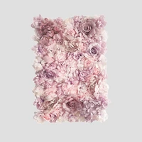 autumn color artificial flower wall panel 4060 rose hydrangea wedding backdrop decor party hotel christmas flower wall carpet