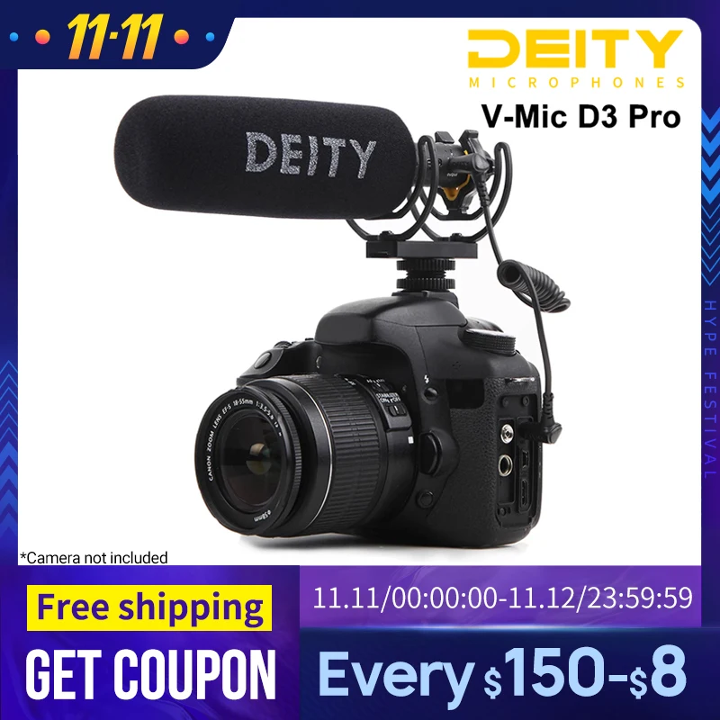 Беспроводной накамерный микрофон Deity V Mic D3 Pro Суперкардиоидная полярная запись