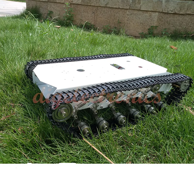 T750 полная металлическая гусеничная цепь Танк шасси автомобиля Комплект Интеллектуальный робот Подпружиненные шасси умный трек для DIY робот игрушки для детей