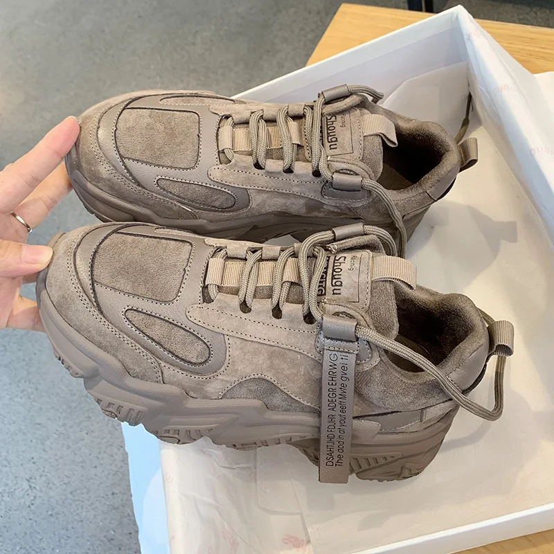 

Женские легкие кроссовки на платформе, дышащие удобные кроссовки на шнуровке для улицы, новинка 2021