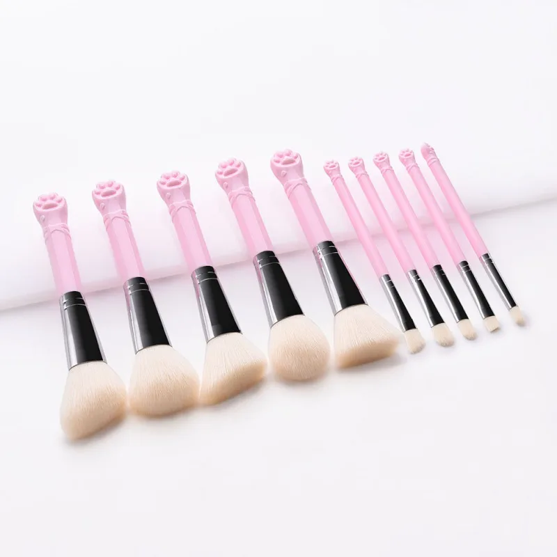 

10Pcs Makeup Brushes Kit Foundation brush Blush Loose Powder Brush Eyebrow Eyeshadow Brush Lip Brush Beauty Make Up Brushes
