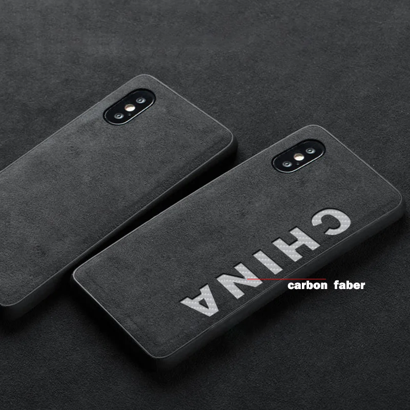 Роскошный тонкий кожаный чехол из углеродного волокна для телефона Apple iPhone X Xr XS MAX