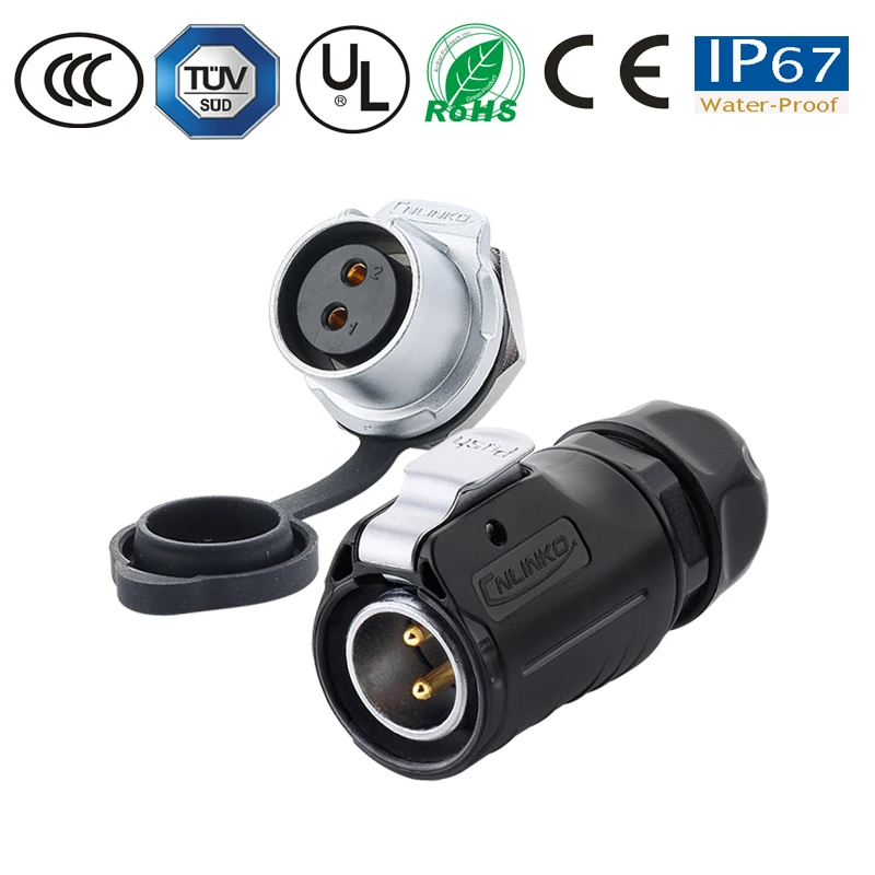 IP67 M20 2/3/4/5/7/9/12 pin водонепроницаемый разъем Круглый штекер гнездовой