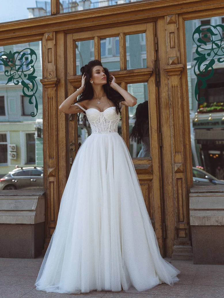 

Off The Shoulder Glitter Tulle Wedding Dress Appliqued Beads 2021 Zipper Open Back Romantic Plus Size Sleeveless Bridal Gowns