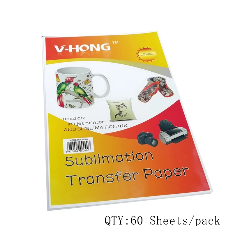 mug 60sheets 8,3x11,7 дюймов футболка Керамика не Чистый хлопок сублимационная бумага V-HONG бренд темный и цветной светильник текстиль теплопередача бумага - Цвет: mug 60sheets