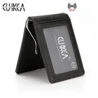 Кошелек CUIKCA, унисекс, с Rfid-защитой, зажим для денег, для мужчин и женщин, тонкий кожаный кошелек, деловой кошелек для путешествий, футляры для кредитных карт