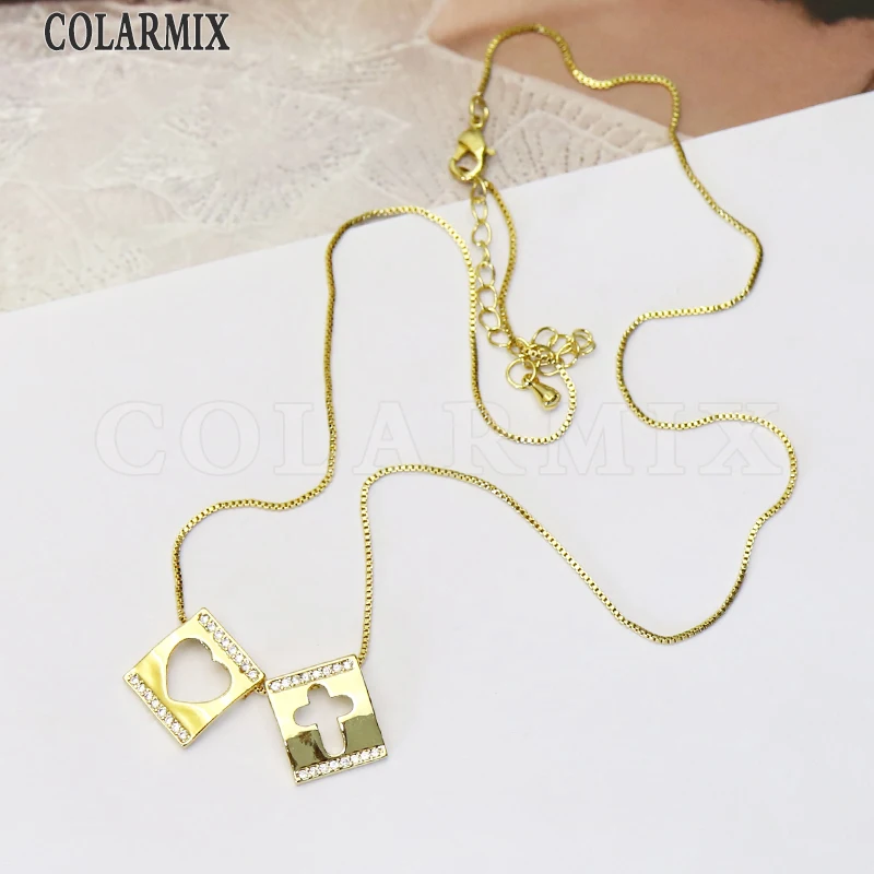 

8Pcs Fashion jewelry chain Geometric pendant necklace jewelry Gift women necklace