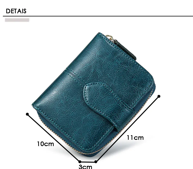 Billfold масло воск натуральная кожаные кошельки для женщин короткий мини-кошелек для клатча Soild монета Карманный с отделениями для карт держатель воловья сумка