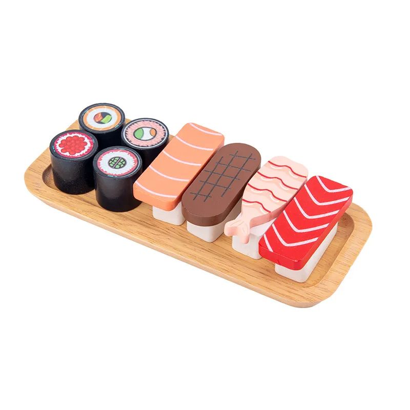 Детская игрушка для кухни, игрушка-пазл, Магнитный Миниатюрный Набор еды, японская кухня, суши, игрушка для готовки, ролевая игра, домик, подарок для девочки - изображение