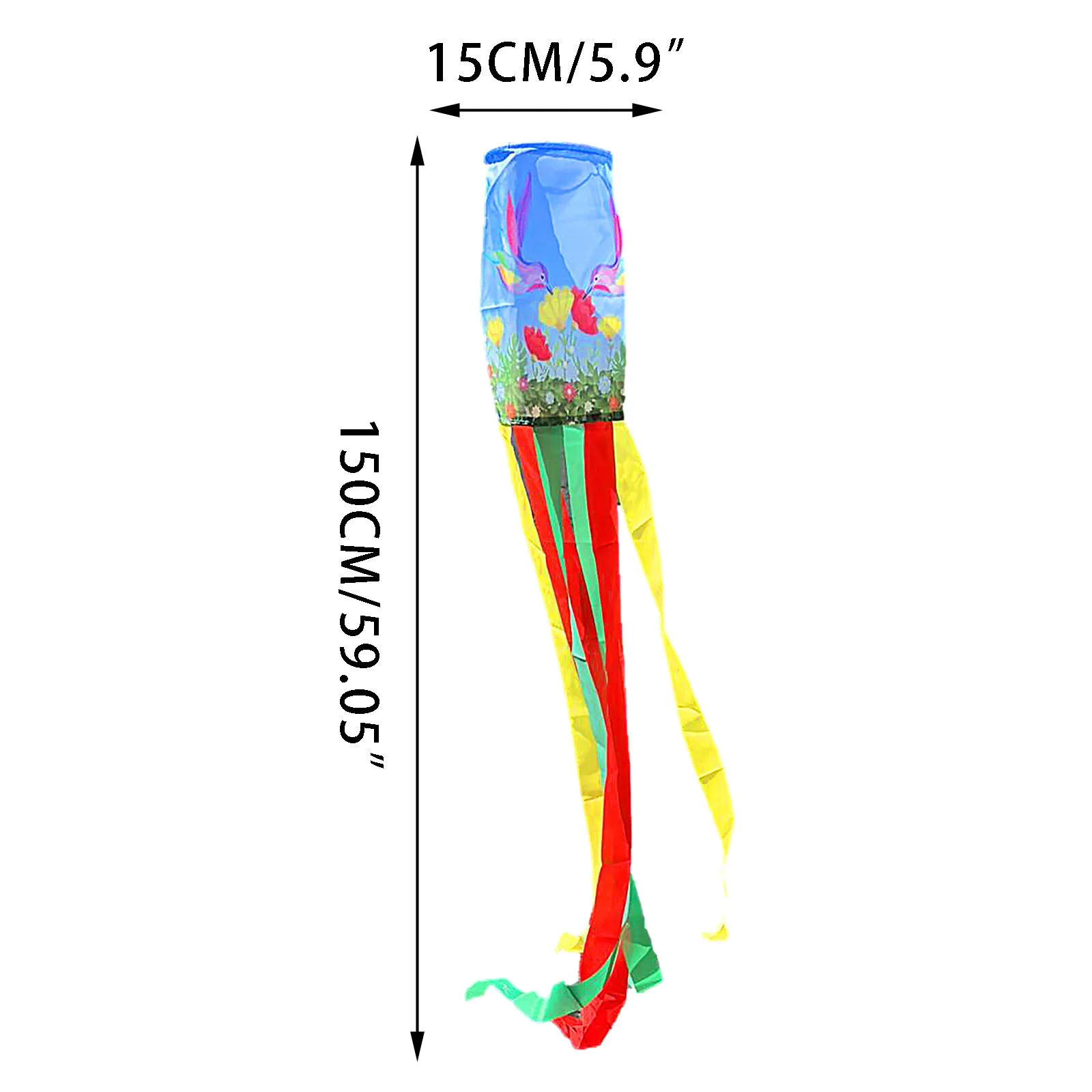 Креативный двойной Колибри Windsock Wind Spinner Rainbow Kite Socks флаг открытый двор сад патио