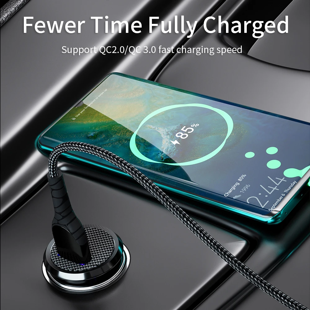 ZRSE USB Автомобильное зарядное устройство Quick Charge 3 0 Мини автомобильное usb для