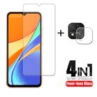Закаленное стекло 4 в 1 для Xiaomi Redmi 9C, HD Защита экрана для Note 9 Pro, 9T, Redmi 8, 9, 9A, 9C, 9T, стекло для объектива