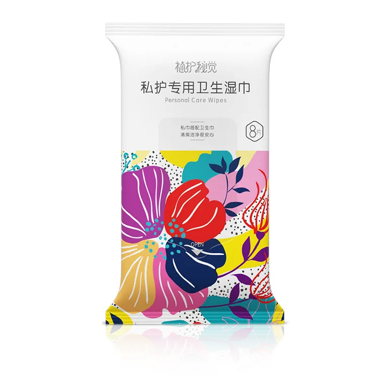

Wet wipes women's special wet wipes menstrual privates care wet wipes paper portable pouch 30 packs