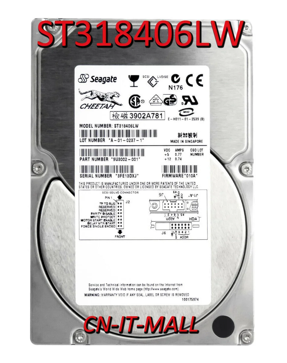

Seagate Cheetah ST318406LW 18 ГБ 10000 об/мин SCSI 68pin 3,5 "Внутренний жесткий диск