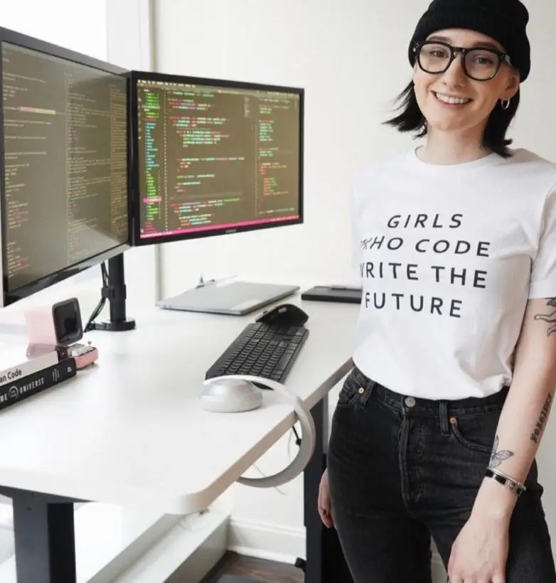 

Женская хлопковая футболка с надписью Who Code the future, Повседневная забавная футболка, подарок для девушек, A-1204