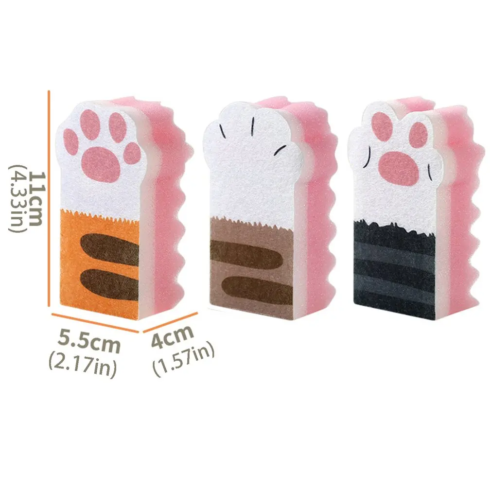 

3pcs/set Wash Sponge Multi Use Sponges For Cleaning Thick High Foam Brush Kit Sponges For Dishes Kitchen Cleaning Brush