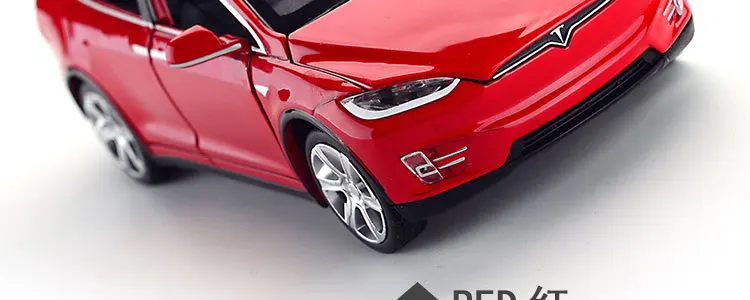 Литые автомобили Tesla SUV 1:32 модель автомобиля из металлического сплава моделирование откатные автомобили огни игрушки для детей Подарки для детей