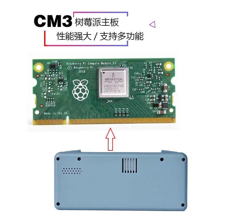 3.2 Inch IPS Rocker Handheld Game Console Emulationstation Retropie Raspberry Pi CM3 Arcade Games 3500mA Battery Support WIFI