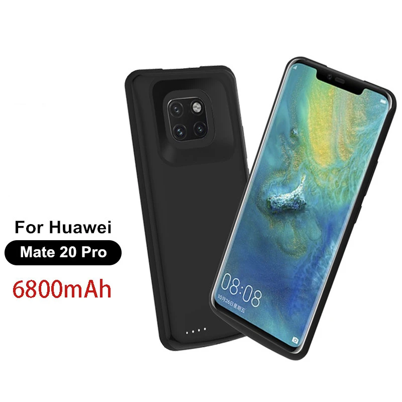6800 мА/ч Мощность чехол для Hauwei Коврики 20 Pro внешний банк Зарядное устройство
