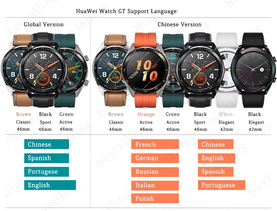 Huawei Watch GT Смарт часы Экстра Долгое время работы от батареи для Android iOS Поддержка водонепроницаемый телефонный звонок частота сердечных сокращений gps