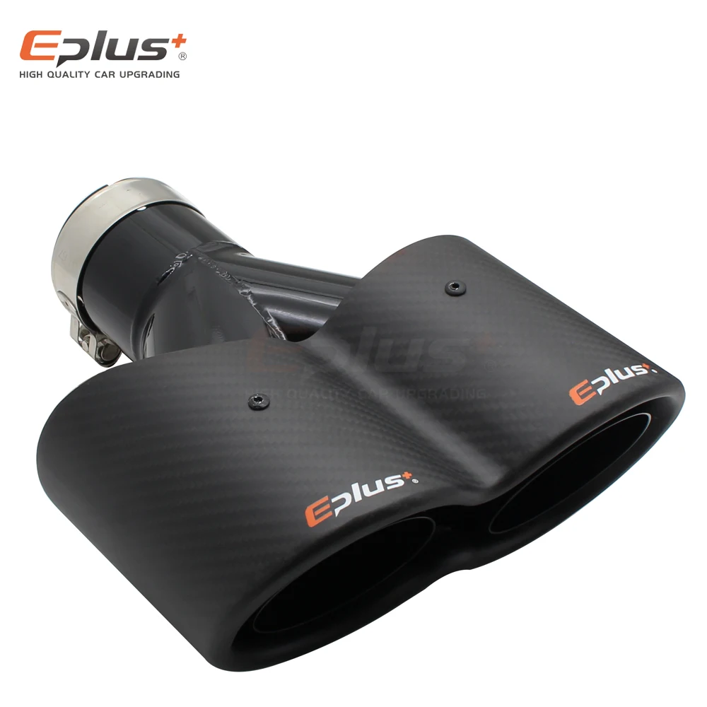 Автомобильный матовый глушитель EPLUS Siamese насадка на выхлопную трубу из