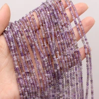 natural light amethysts faceted beaded round shape beads for jewelry making diy necklace bracelet accessries 3x2mm