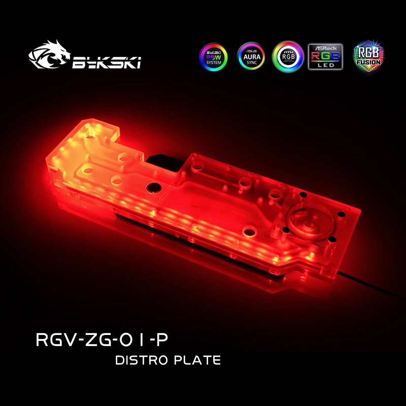 BYKSKI RGV-ZG-01-P Distro Plate резервуар для воды ZEAGINAL 01 чехол компьютера акриловая водная