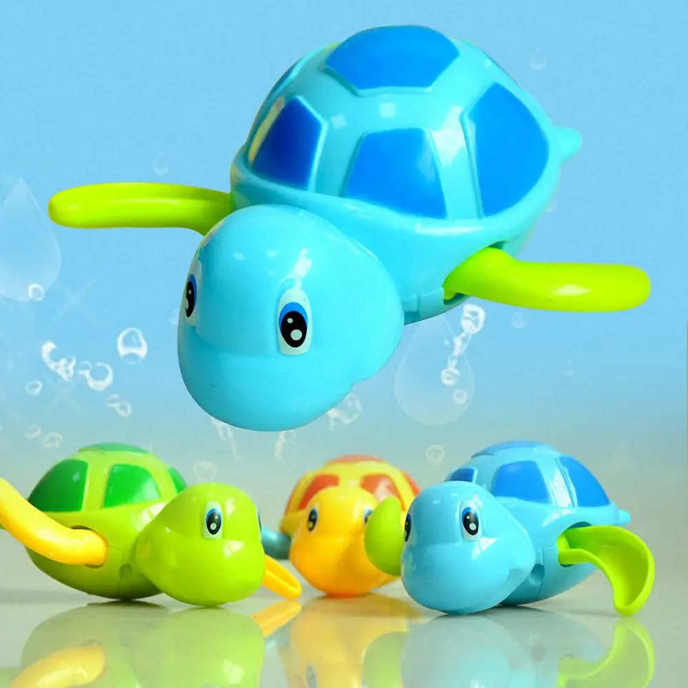 Cute Cartoon Animal Tortoise Classic Baby Water Toy Infant Swim Turtle Wound-up Chain Clockwork Kids Beach Bath Toys Bathroom