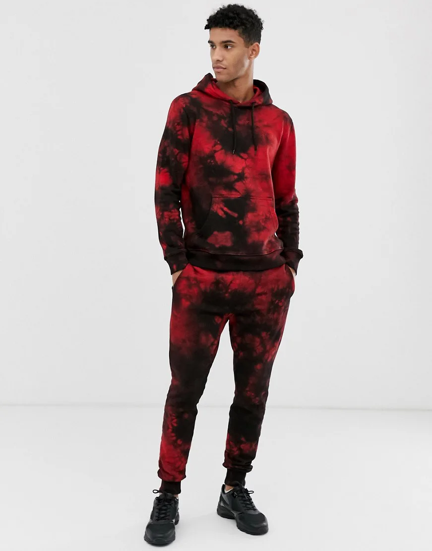 Мужской осенне-зимний 2019 повседневный костюм 3D с цифровым принтом капюшоном