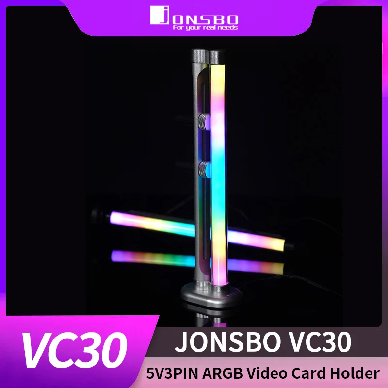 

Jonsbo VC30 Video Card Holder 5V3PIN ARGB Sync Effect VGA GPU Card Stand Support Bracket Case Decorate Graphics Card Jack